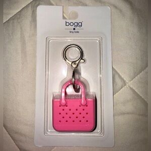 Bogg Pink Tiny Tote Keychain